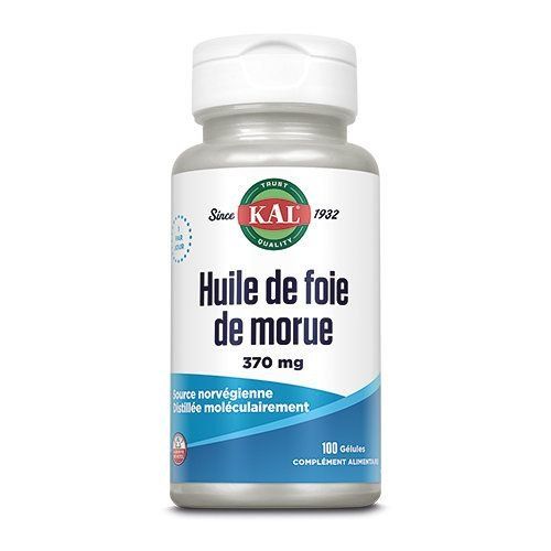 Kal HUILE DE FOIE DE MORUE 370 mg 100 gélules