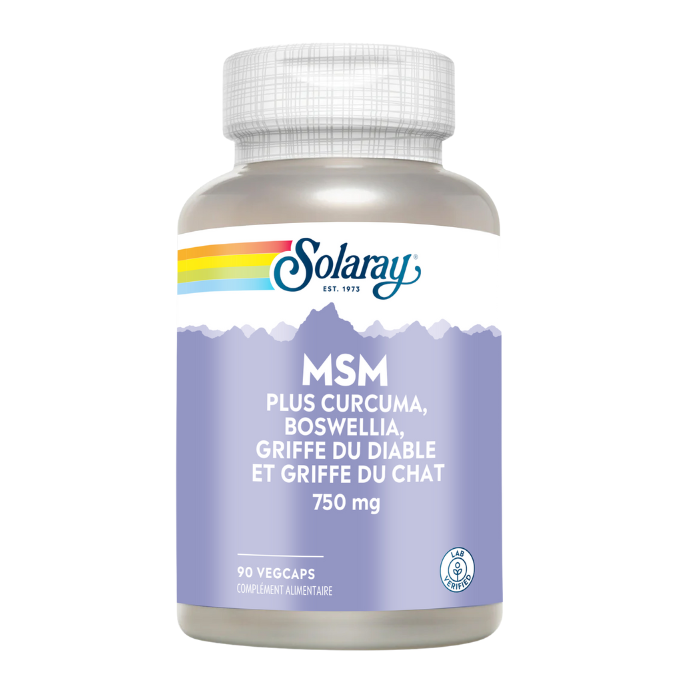 MSM Plus Boswelia, Harpago, Curcuma et Griffe de Chat  - Noria Distribution