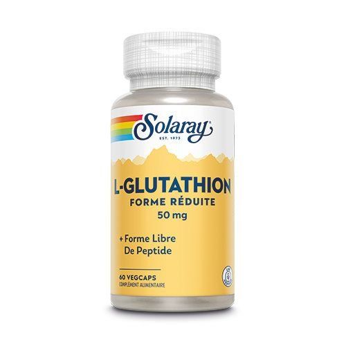 Solaray L-GLUTATHION 50 mg 60 Capsules Végétales  - Noria Distribution