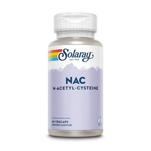 Solaray NAC 600mg (N-Acétyl-Cystéine) 60 Capsules Végétales  - Noria Distribution