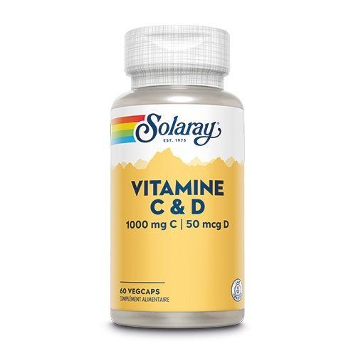 Solaray VITAMINE C&D 60 gélules  - Noria Distribution