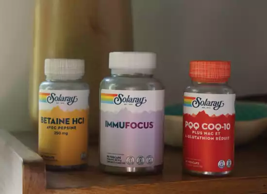 Nouveautés Solaray: Bétaine, PQQ et Immufocus